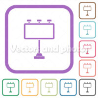 Billboard with reflectors simple icons Billboard with reflectors simple icons