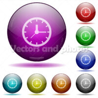 Clock glass sphere buttons