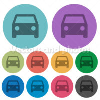Color car flat icons