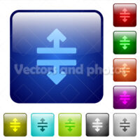 Color horizontal split square buttons