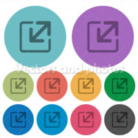 Color resize element flat icons