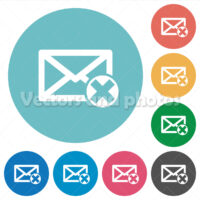 Delete mail flat icons Delete mail flat icons