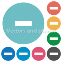 Flat delete icons