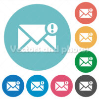 Flat important mail icons