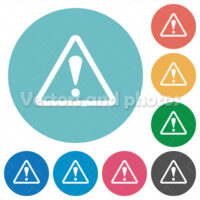 Flat warning icons Flat warning icons