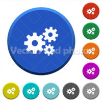 Gears beveled buttons