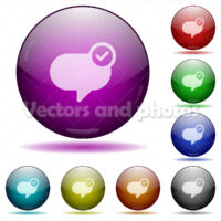 Message sent glass sphere buttons Message sent glass sphere buttons