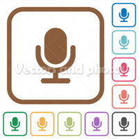 Microphone simple icons Microphone simple icons