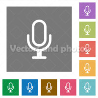Microphone square flat icons Microphone square flat icons