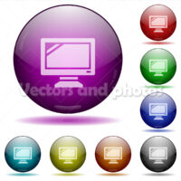 Monitor glass sphere buttons