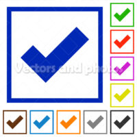 Ok framed flat icons Ok framed flat icons