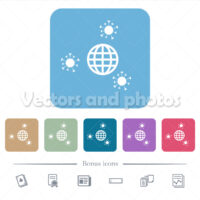 Pandemic flat icons on color rounded square backgrounds Pandemic flat icons on color rounded square backgrounds