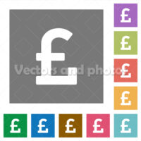 Pound sign square flat icons