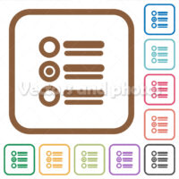 Radio group simple icons