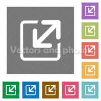 Resize element square flat icons