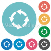 Rotate left flat icons