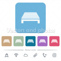 Single pallet flat icons on color rounded square backgrounds