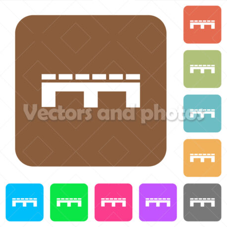Single pallet rounded square flat icons - Vektorok és fotók