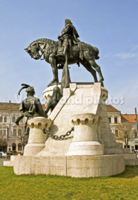 The statue of the king Matthias Corvinus