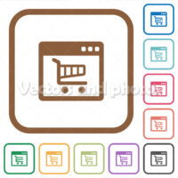 Webshop application simple icons